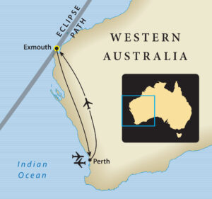 Western Australia Eclipse Path 2023